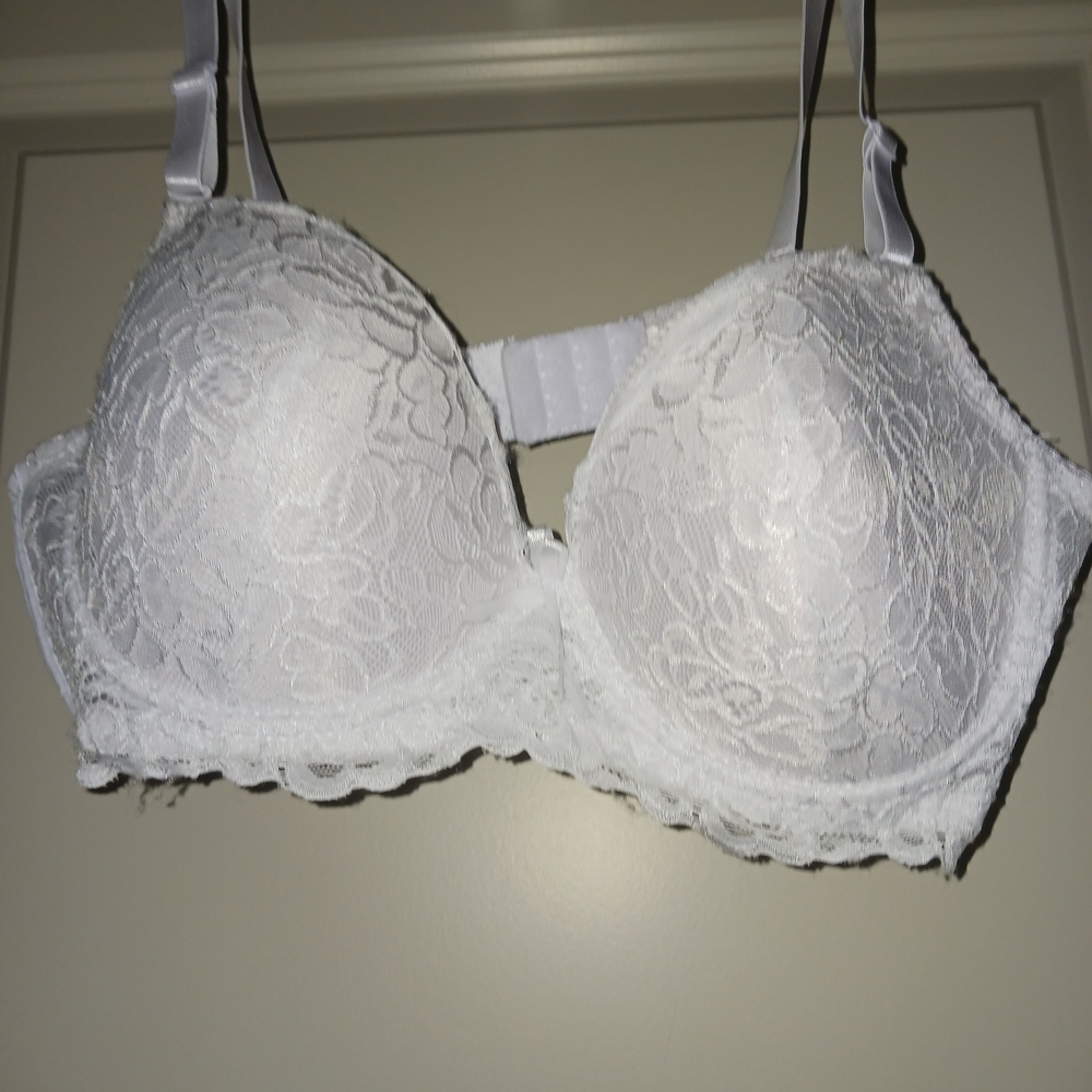 Elegant White Lace Bra